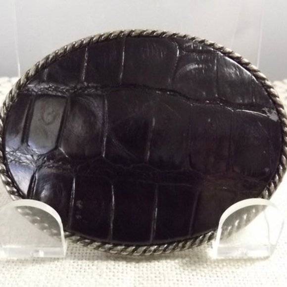 Vintage Snake Skin Artisan Belt Buckle - Picture 1 of 8